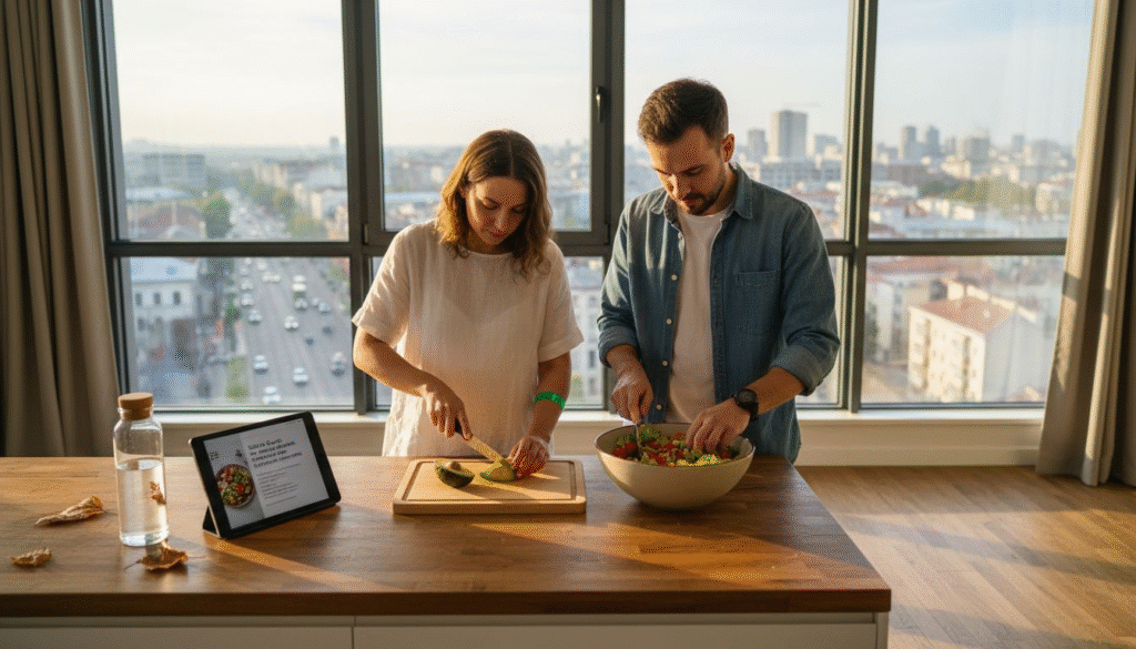 Cum să-ți pregătești rapid o masă sănătoasă pentru fitness chiar la tine acasă, în apartament