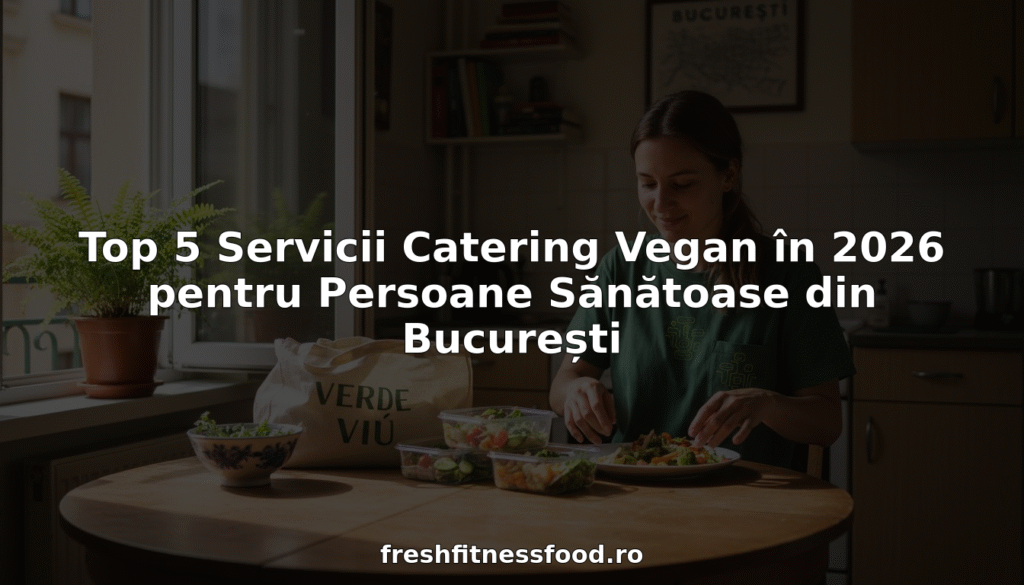 O femeie deschide cutiile cu mâncare vegană primite prin catering, curioasă să vadă ce preparate sănătoase i-au fost livrate.