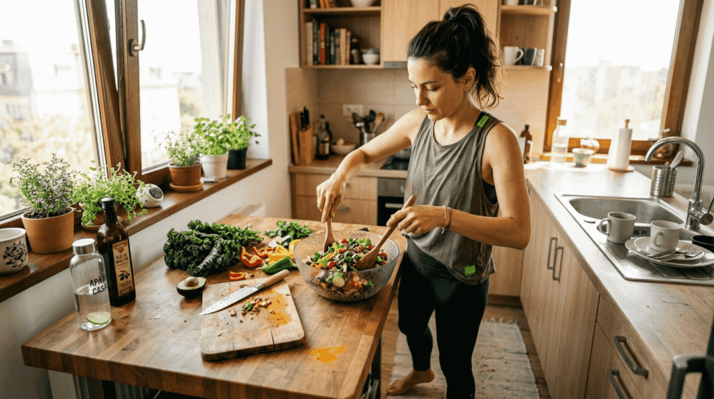 Salate vegane pline de energie: cum să le pregătești pentru un stil de viață activ